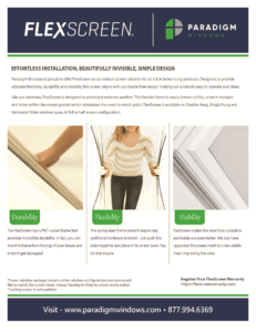 FlexScreen Sell Sheet 2022
